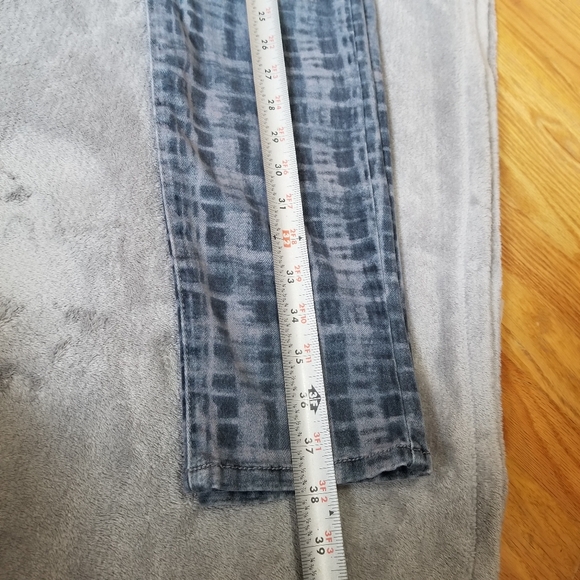 Cabi 3049 Blue Grid Curvy Skinny Mid Rise Jeans Sz 8  Womens Pants Gray - Picture 9 of 12